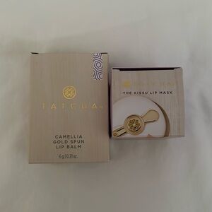 Tatcha Kissu Lip Mask and Camellia Gold Spun Lip Balm NEW